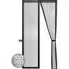 O'DADDY Deurgordijn Deluxe FIBER - Magnetisch Vliegengordijn 100x260 Zwart