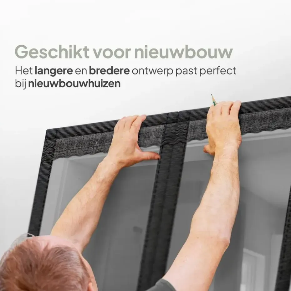 O'DADDY Deurgordijn Deluxe FIBER - Magnetisch Vliegengordijn 100x260 Zwart