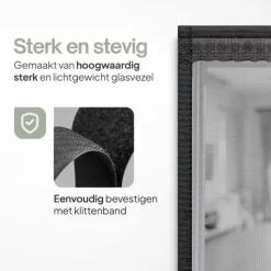 O'DADDY Deurgordijn Deluxe FIBER - Magnetisch Vliegengordijn 92x210 Zwart