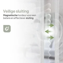 O'DADDY Deurgordijn Deluxe FIBER 85x205 - Magnetisch Vliegengordijn Wit