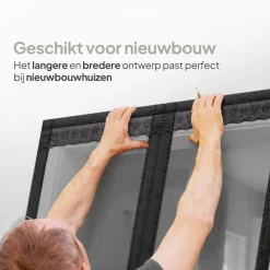 O'DADDY Deurgordijn Deluxe FIBER - Magnetisch Vliegengordijn 92x220 Zwart