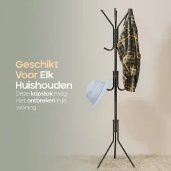 O'DADDY® Kapstok Staand - Opbergrek - 12 Haken - Vrijstaand Garderoberek