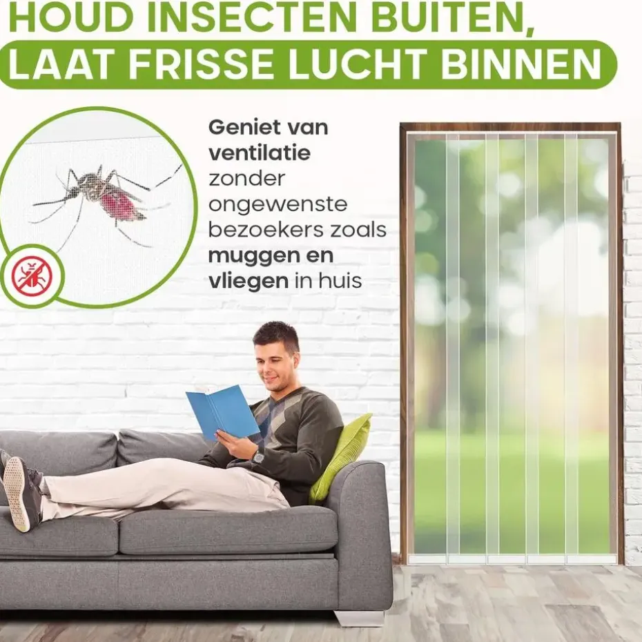 O'DADDY Lamellenhor 100x260 - Deurgordijn - wit