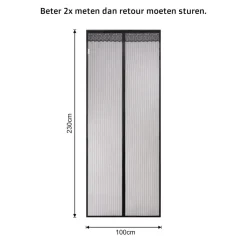 O'DADDY Magnetisch Vliegengordijn - Deurgordijn 100x230cm - Zwart