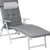 O'DADDY Opvouwbaar Ligbed met Hoofdsteun - 183x60x39 cm - Grijs