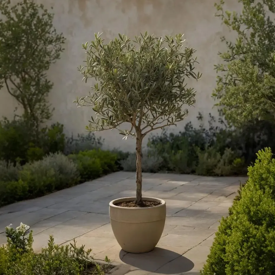 Olijfboom - Set van 2 - Olea europaea - Hoogte 90-100cm - ⌀21cm