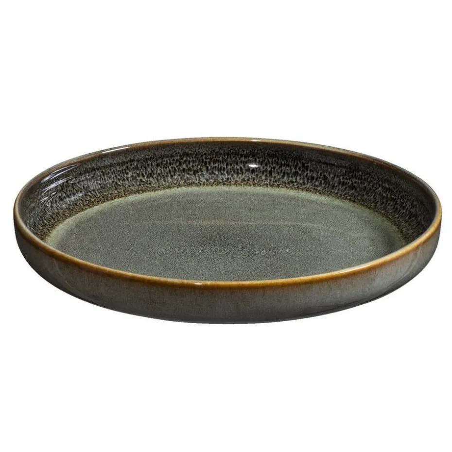 Ontbijtbord Emma - groen - stoneware - Ø22 cm