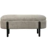 Opbergbank Stof Taupe - Met Opbergruimte - 108x41x48cm - Vieve