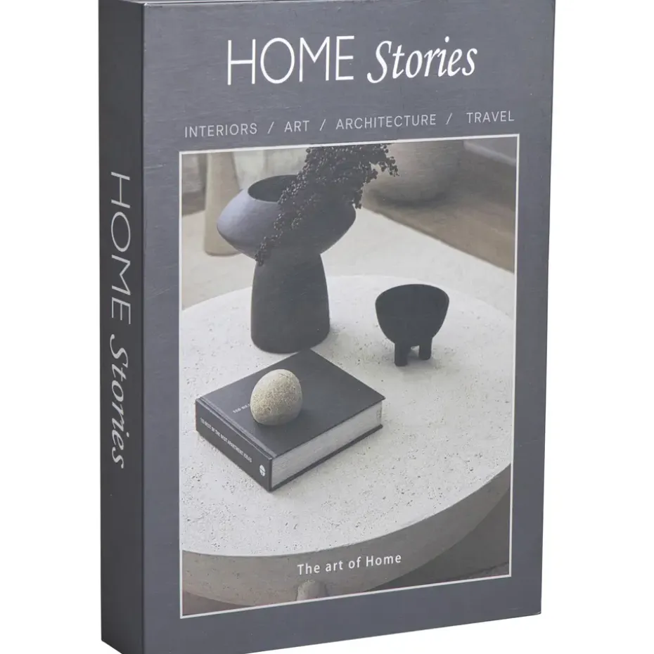 Opbergboek At Home - zwart - 5x30x21 cm