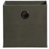 Opbergbox Kenzi stof - olijfgroen - 31x31x31 cm