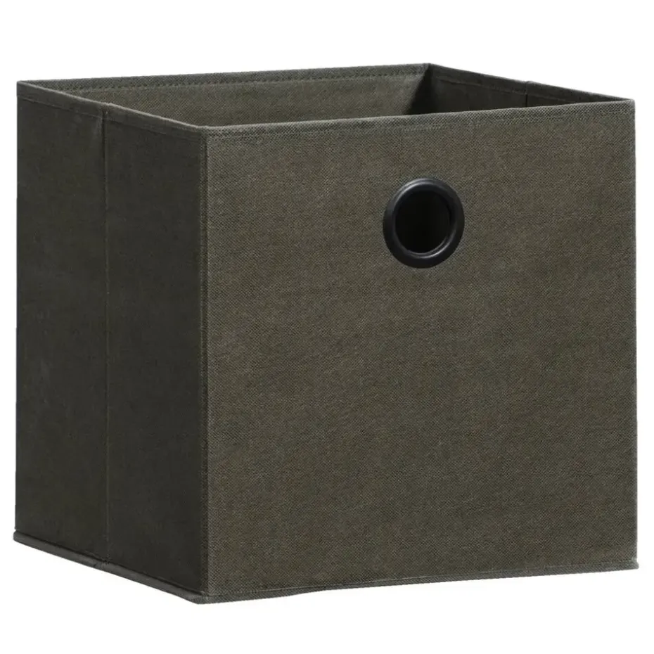 Opbergbox Kenzi stof - olijfgroen - 31x31x31 cm