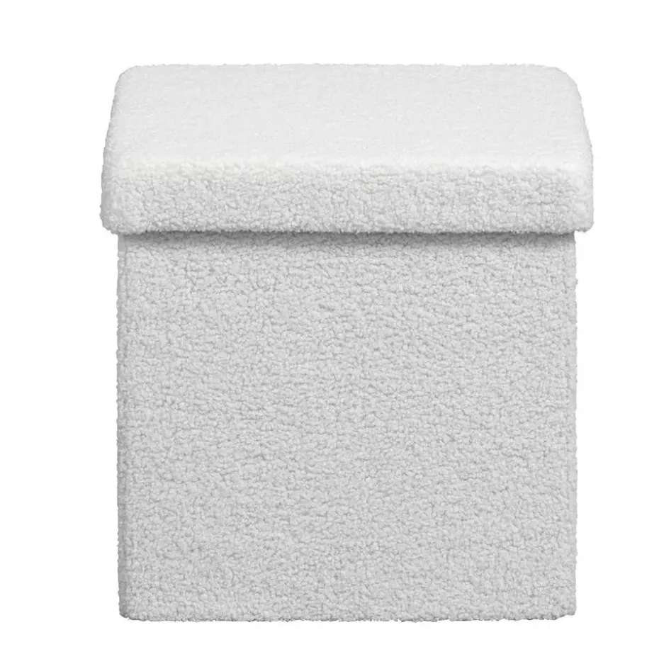 Opbergbox Teddy - opvouwbaar - off-white - 37,5x38x38 cm