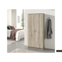 Opbergkast Ray 80cm met 2 deuren en 4 legplanken - sonoma eik