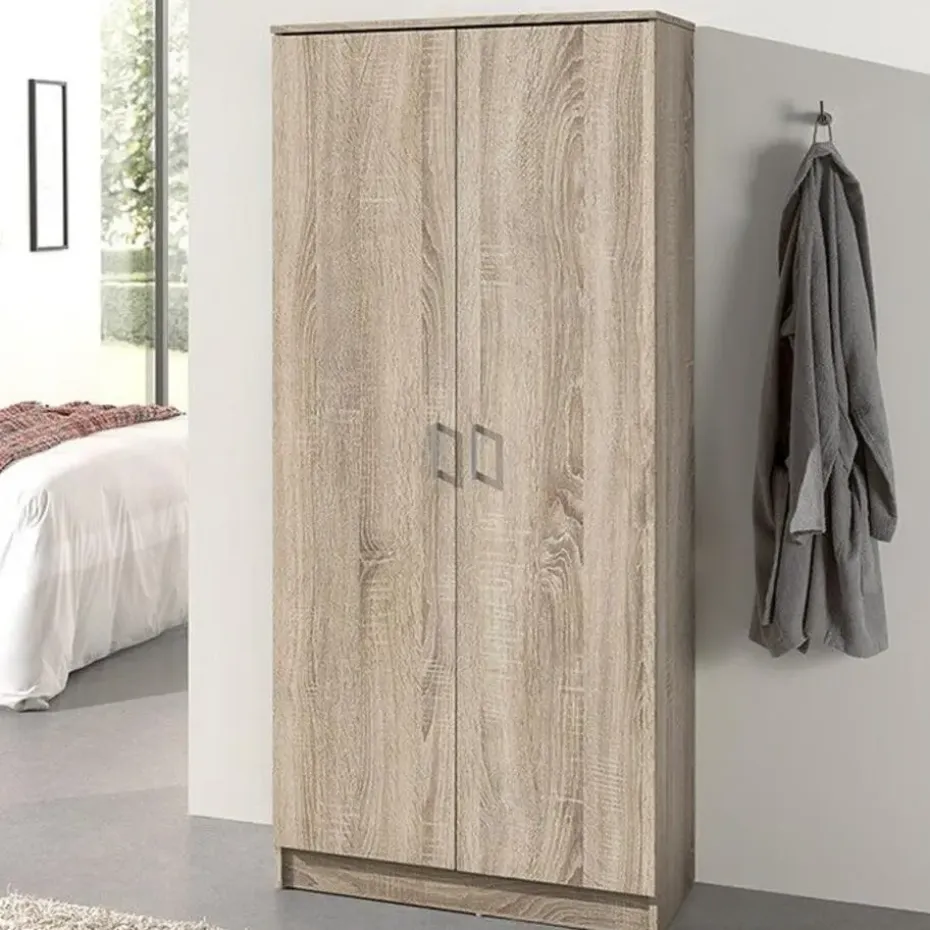 Opbergkast Ray 80cm met 2 deuren en 4 legplanken - sonoma eik