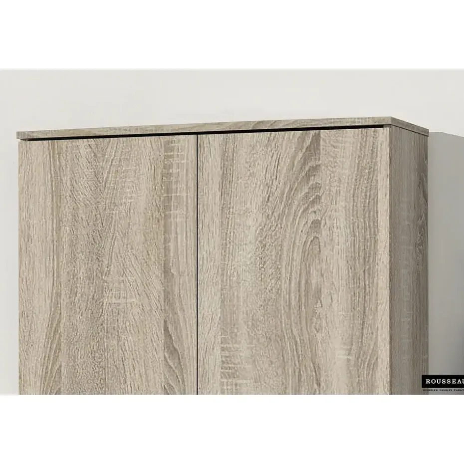 Opbergkast Ray 80cm met 2 deuren en 4 legplanken - sonoma eik