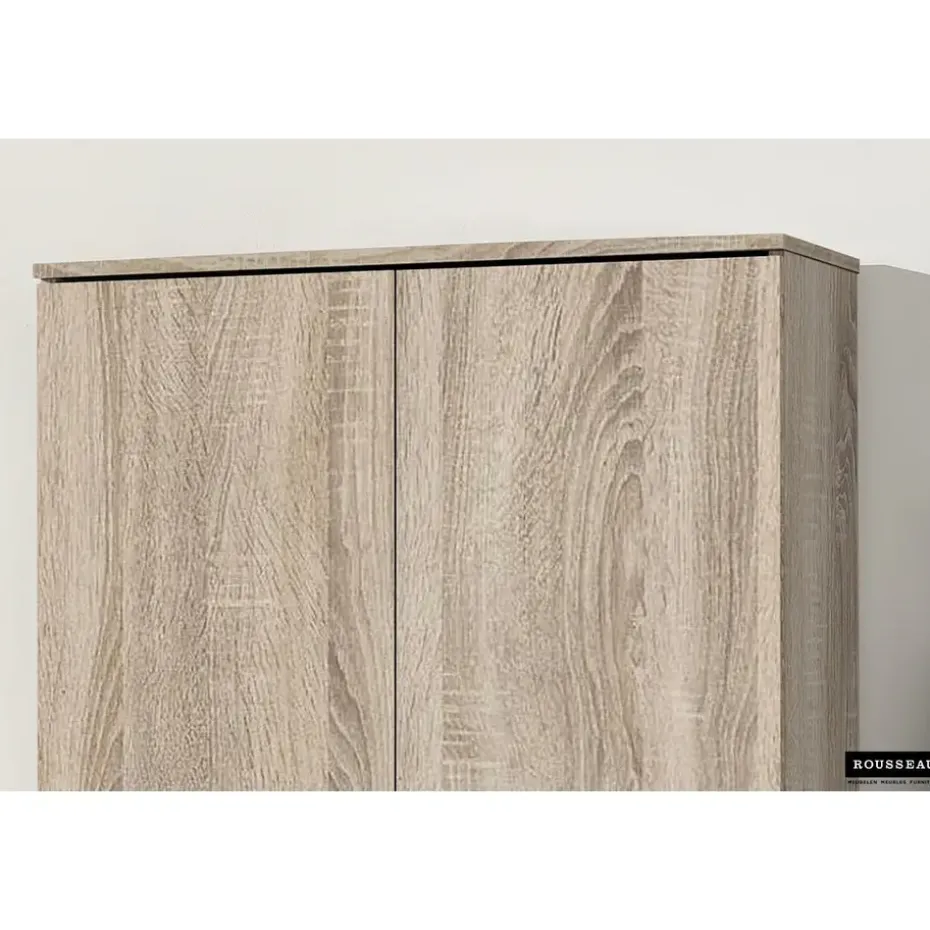 Opbergkast Ray 80cm met 2 deuren en 4 legplanken - sonoma eik