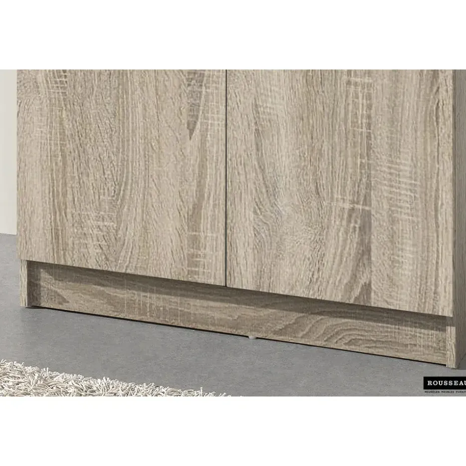 Opbergkast Ray 80cm met 2 deuren en 4 legplanken - sonoma eik