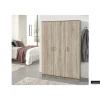 Opbergkast Ray 120cm met 3 deuren en 4 legplanken - sonoma eik