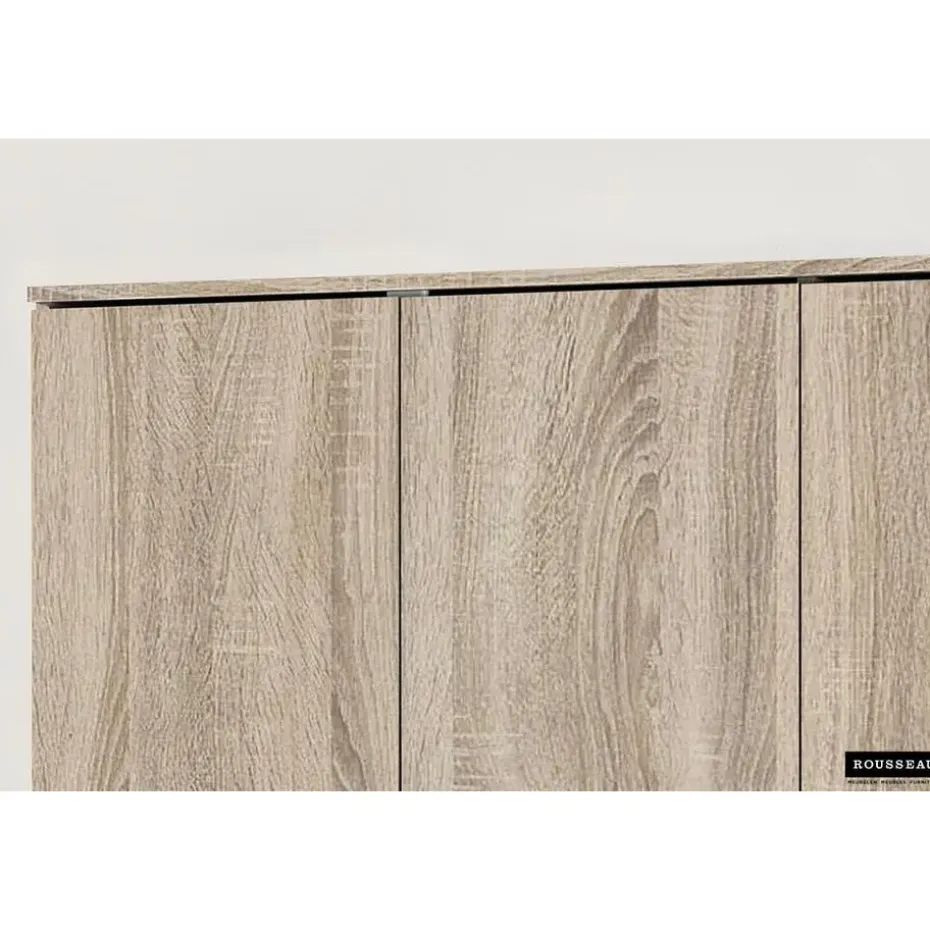 Opbergkast Ray 120cm met 3 deuren en 4 legplanken - sonoma eik