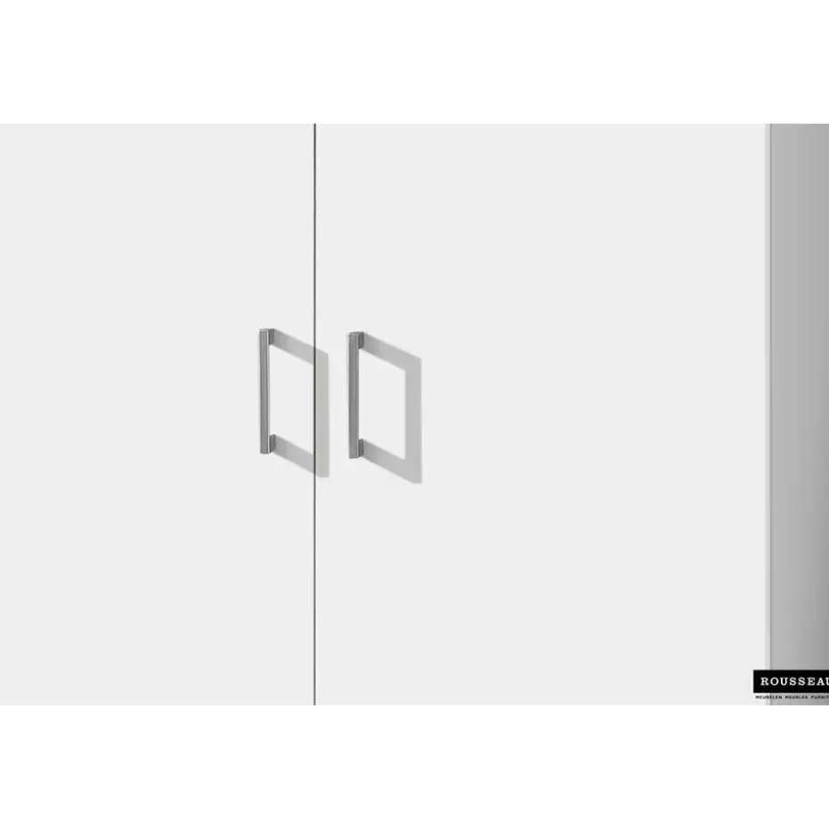 Opbergkast Ray 80cm met 2 deuren en 4 legplanken - wit