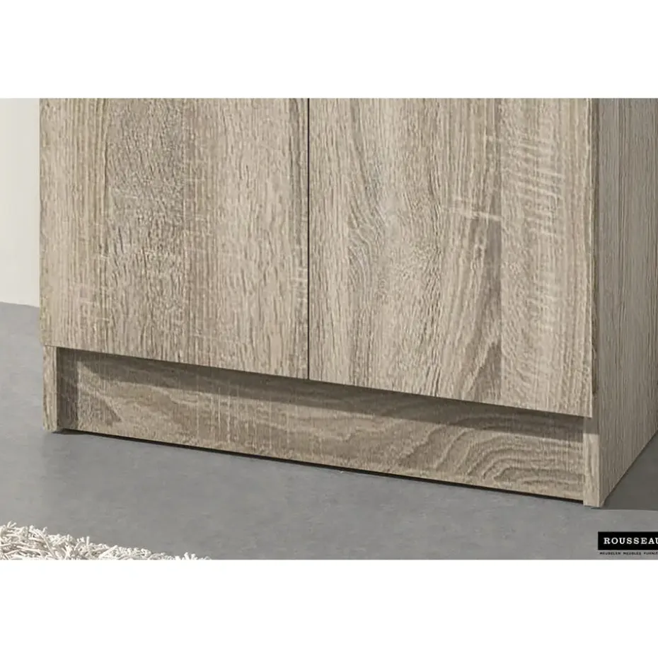 Opbergkast Ray 60cm met 2 deuren en 4 legplanken - sonoma eik