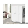 Opbergkast Ray 120cm met 3 deuren en 4 legplanken -wit