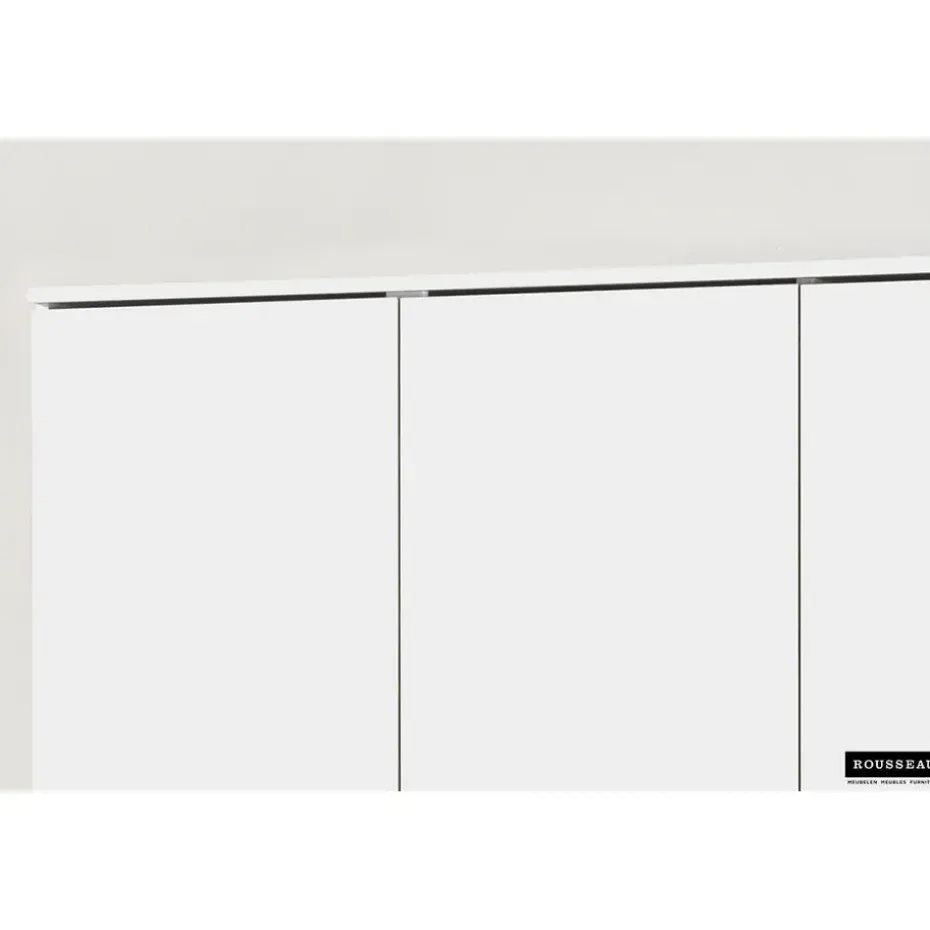 Opbergkast Ray 120cm met 3 deuren en 4 legplanken -wit