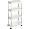 Opbergtrolley - 4 niveaus - 40x86x22 cm - wit