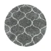 Opera Soft Shaggy Rond Hoogpolig Vloerkleed Grijs - 160 CM ROND
