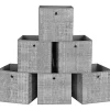 Opvouwbare opbergdozen, 6 stuks, kubussen, bakken, manden, kisten