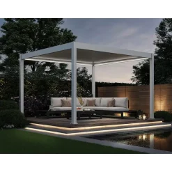 Orion Deluxe overkapping elektrisch met LED 360 x 400 cm wit