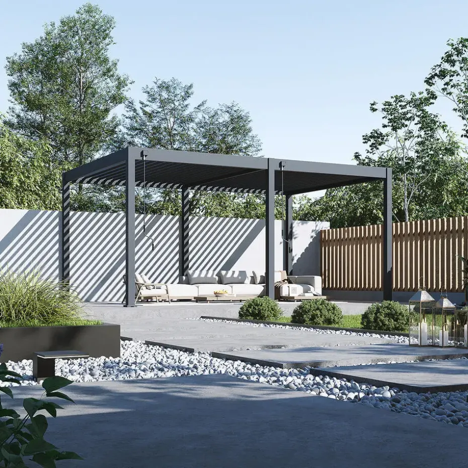 Orion Deluxe overkapping muur 360 x 530 cm antraciet