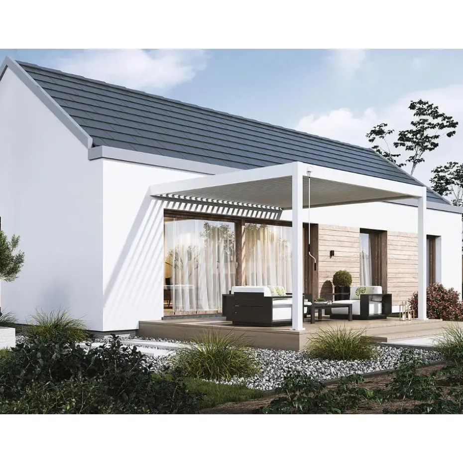 Orion Deluxe overkapping muur 360 x 400 cm antraciet