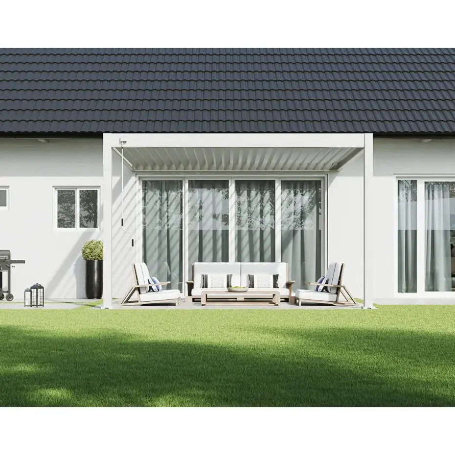 Orion Deluxe overkapping muur 300 x 400 cm wit