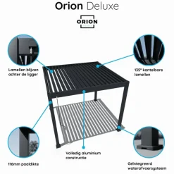 Orion Deluxe overkapping elektrisch met LED 300 x 400 cm wit