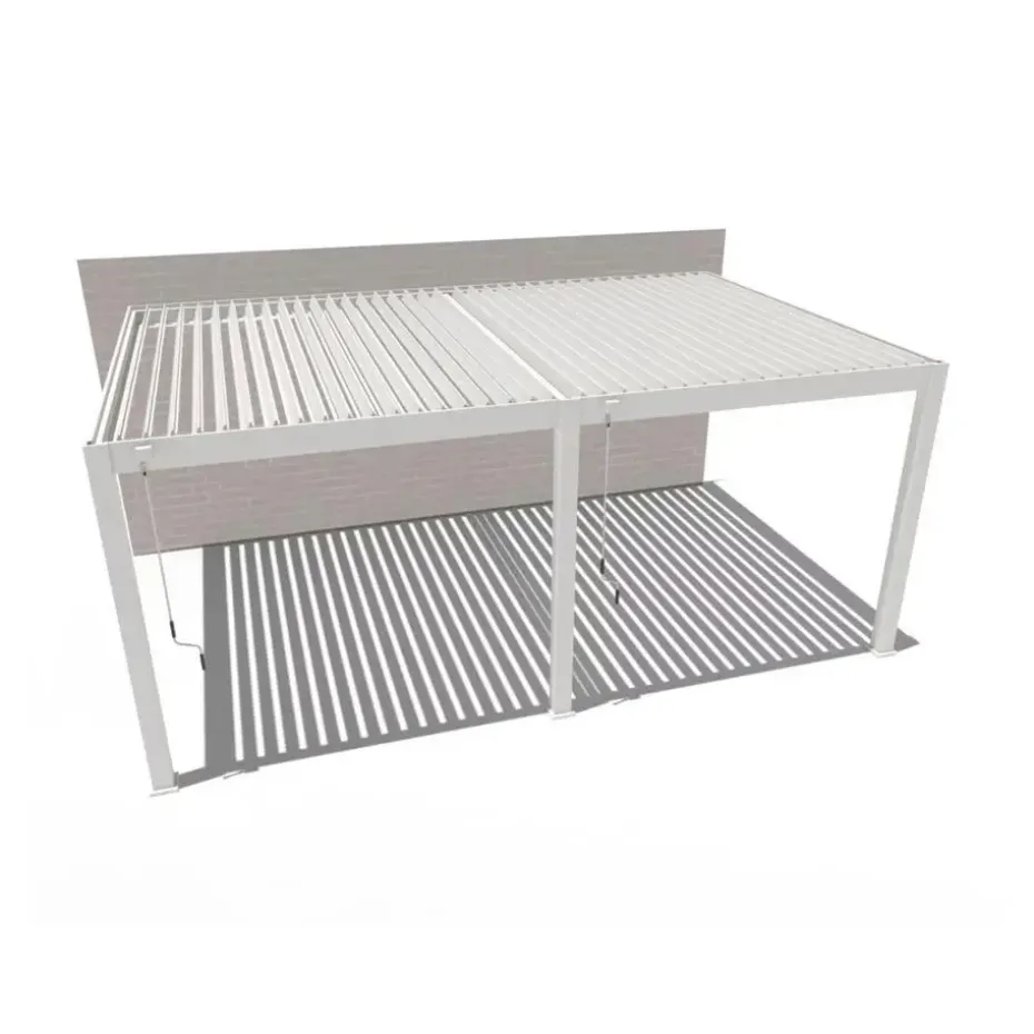 Orion Premium elektrische overkapping muurbevestiging met LED 400 x 600 wit