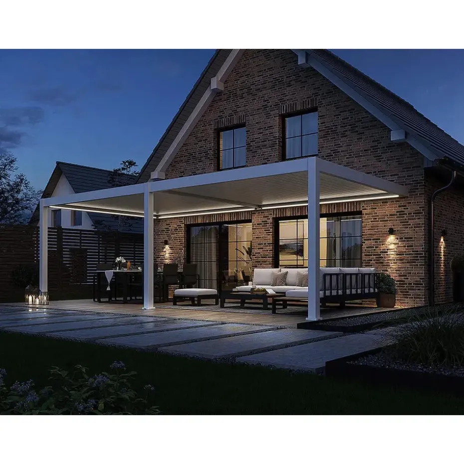 Orion Premium elektrische overkapping muurbevestiging met LED 400 x 800 wit