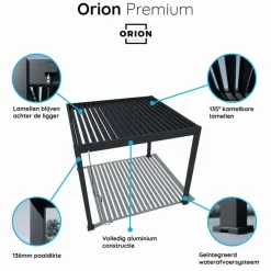 Orion Premium overkapping - 400 x 800 cm - Antraciet