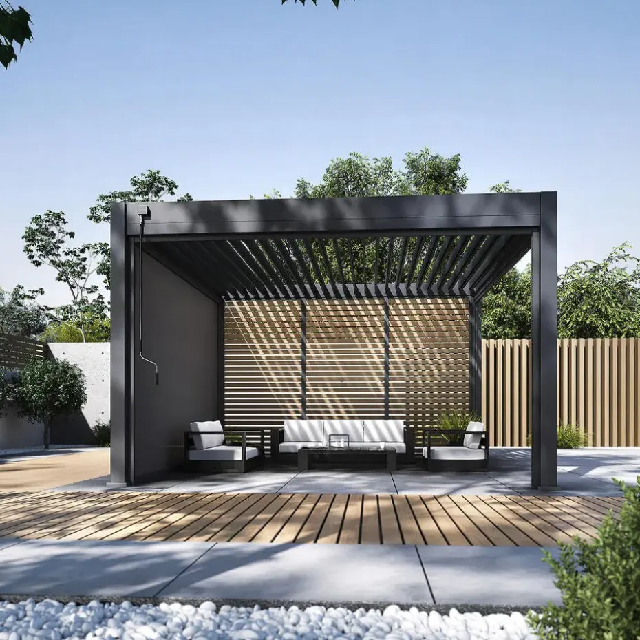Orion Premium overkapping - 400 x 400 cm - Antraciet