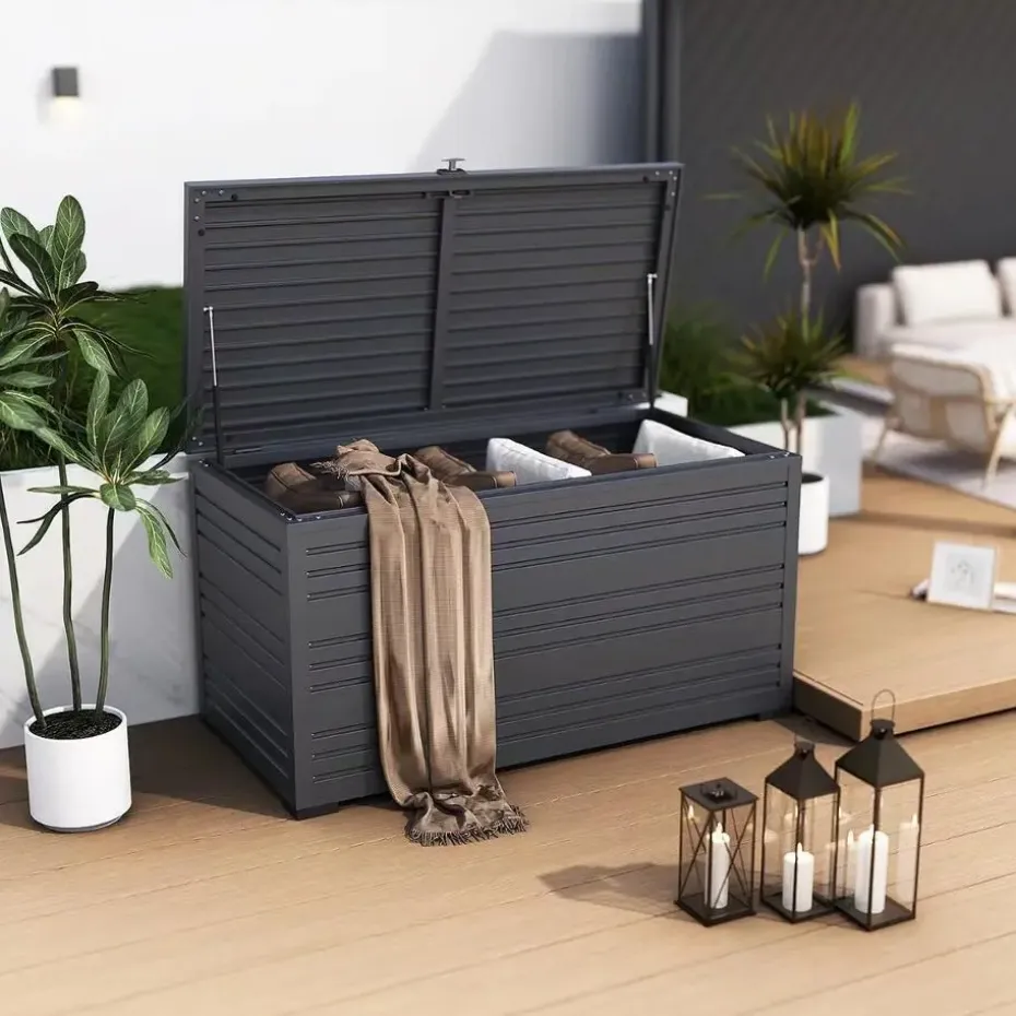 Orion Sit & Store aluminium opbergbox 1318L antraciet