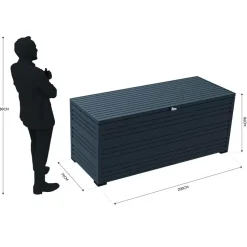 Orion Sit & Store aluminium opbergbox 1318L antraciet