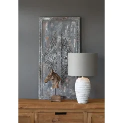 Ornament op voet Horse - Hout - 25x14x48cm