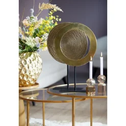 Ornament op voet Waiwo - Antiek Brons/Zwart - 25x10x39cm