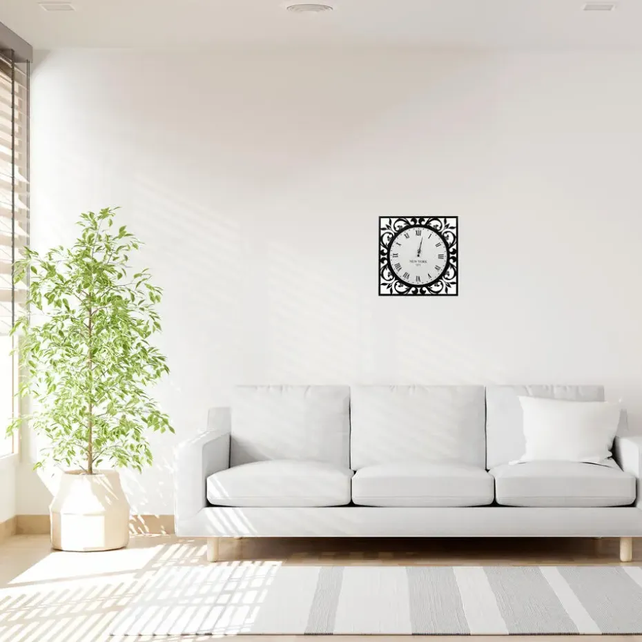 Ostaria Wandklok/muur klok - New York 1871 - D50 cm - MDF/metaal