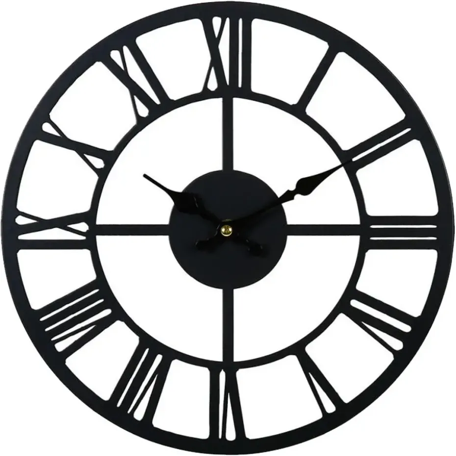 Ostaria Wandklok/muur klok Uliss - D30 cm - metaal - keuken/kamer