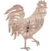 Ostaria Wandklok/muur klok Rooper - kip/haan - D30 cm - MDF