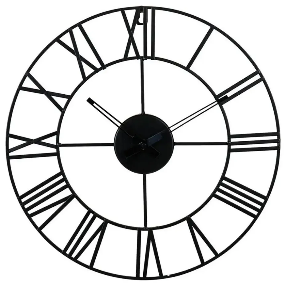 Ostaria Wandklok/muur klok - Nautisch - D36 cm - metaal - zwart