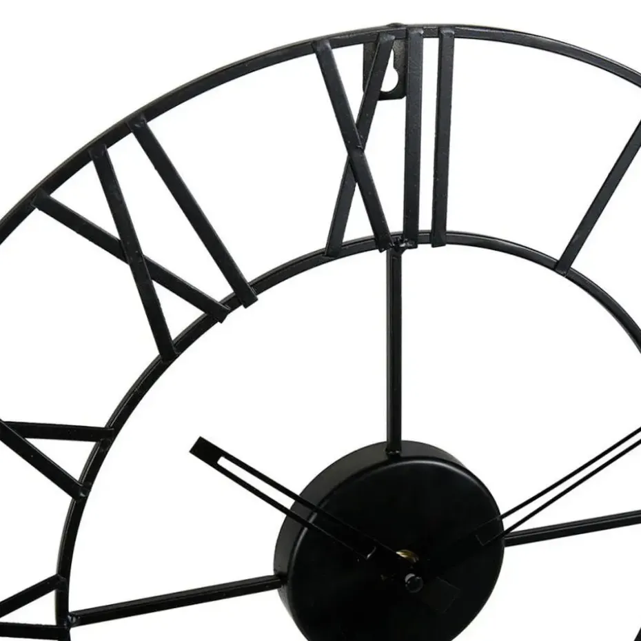 Ostaria Wandklok/muur klok - Nautisch - D36 cm - metaal - zwart
