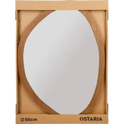 Ostaria Wandspiegel Flow - donker hout - organisch - 36 x 50 cm
