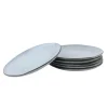 OTIX Dessert Ontbijt Bordenset 6 Persoons Blauw 21cm Keramiek BLUEBELL
